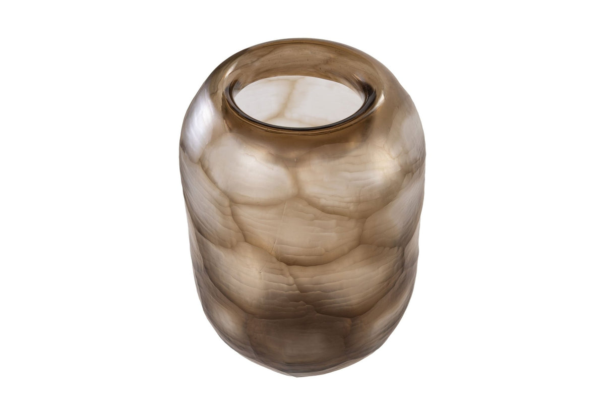 Vase en verre transparent marron 30x43cm Hurricane - Versmissen - The Cool Republic