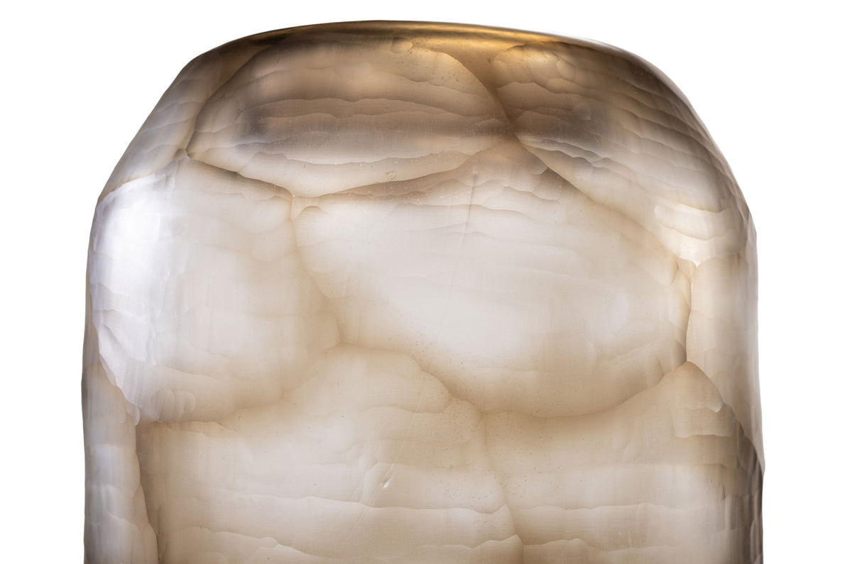 Vase en verre transparent marron 30x43cm Hurricane - Versmissen - The Cool Republic