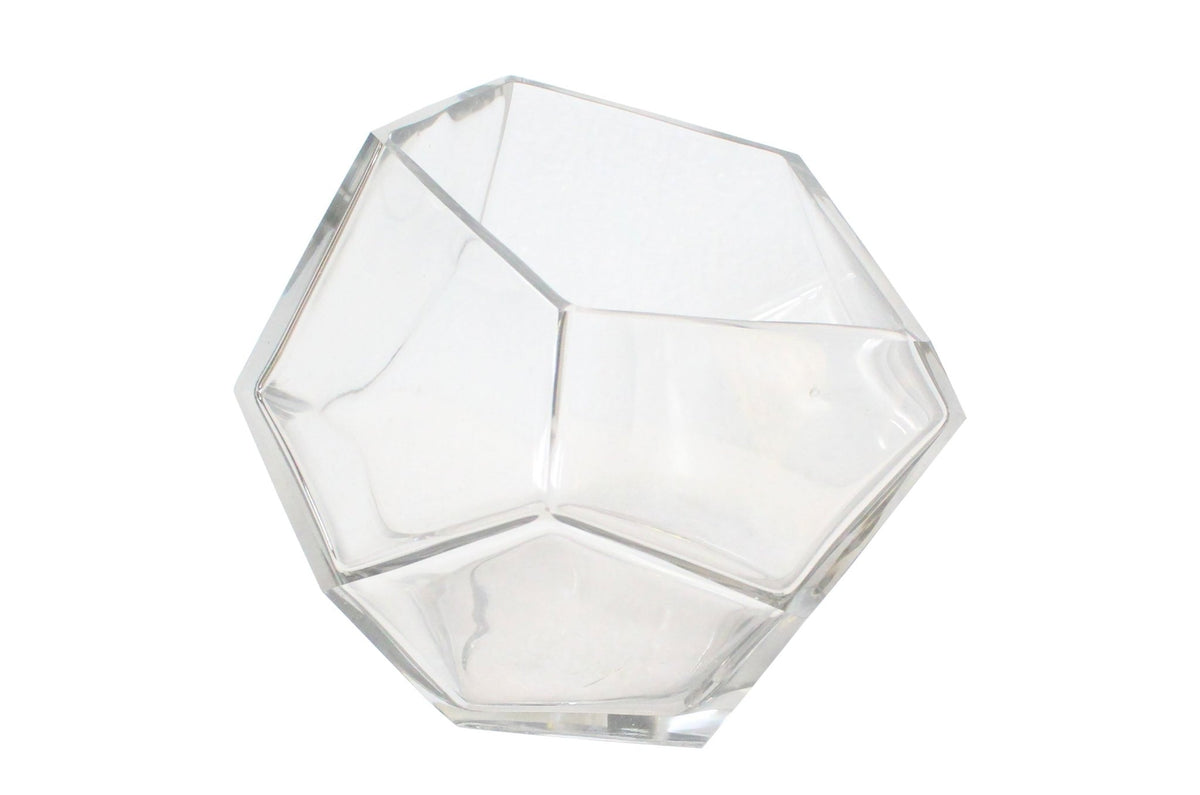 Vase en verre transparent massif 24,5x19,5cm Diamond - Versmissen - The Cool Republic