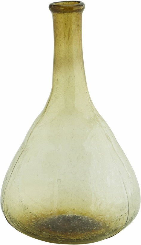 Vase en verre vert 11 x 19 cm - Madam Stoltz - The Cool Republic