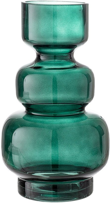 Vase en verre vert vague - Bloomingville - The Cool Republic