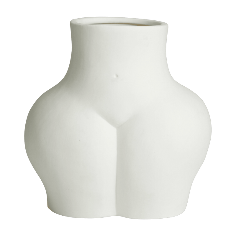 Vase femme en céramique blanc 22 x 23 cm Avaji - Nordal - The Cool Republic