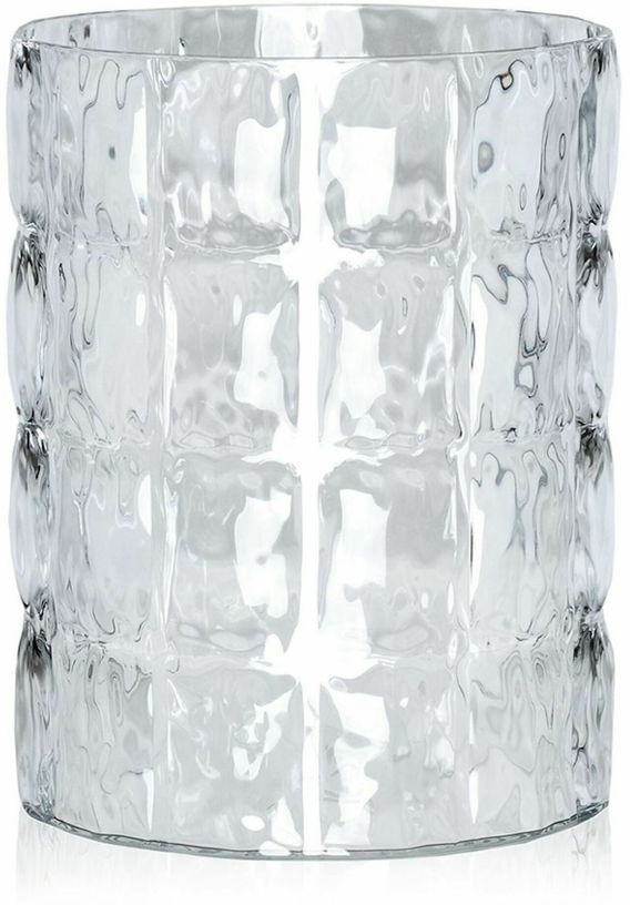 Vase gaufré transparent 23 cm Matelasse' - Kartell - The Cool Republic
