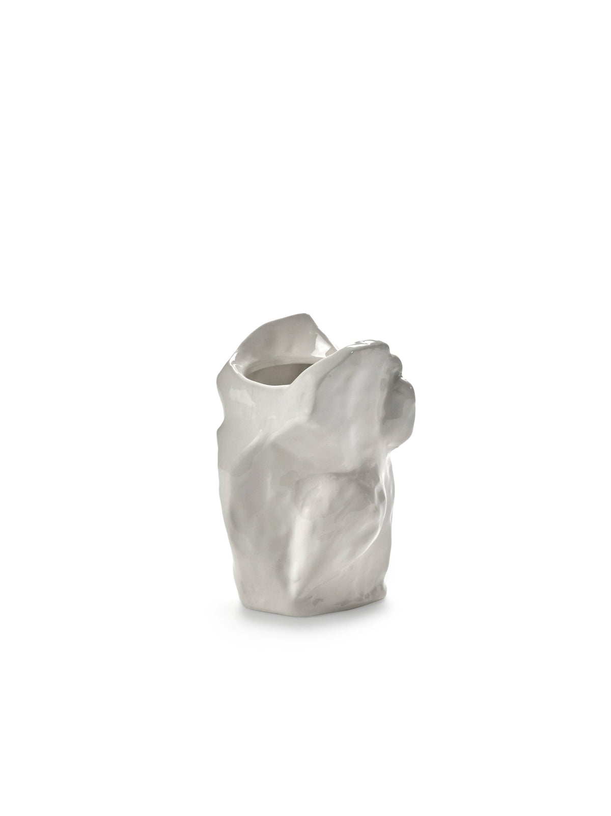 Vase hibou en grès blanc 12cm Après Minuit - Serax - The Cool Republic