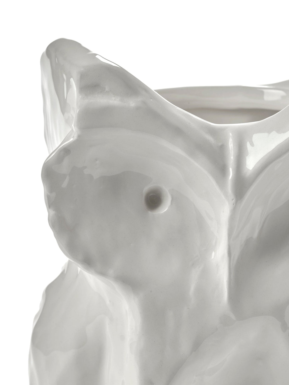 Vase hibou en grès blanc 23cm Après Minuit - Serax - The Cool Republic