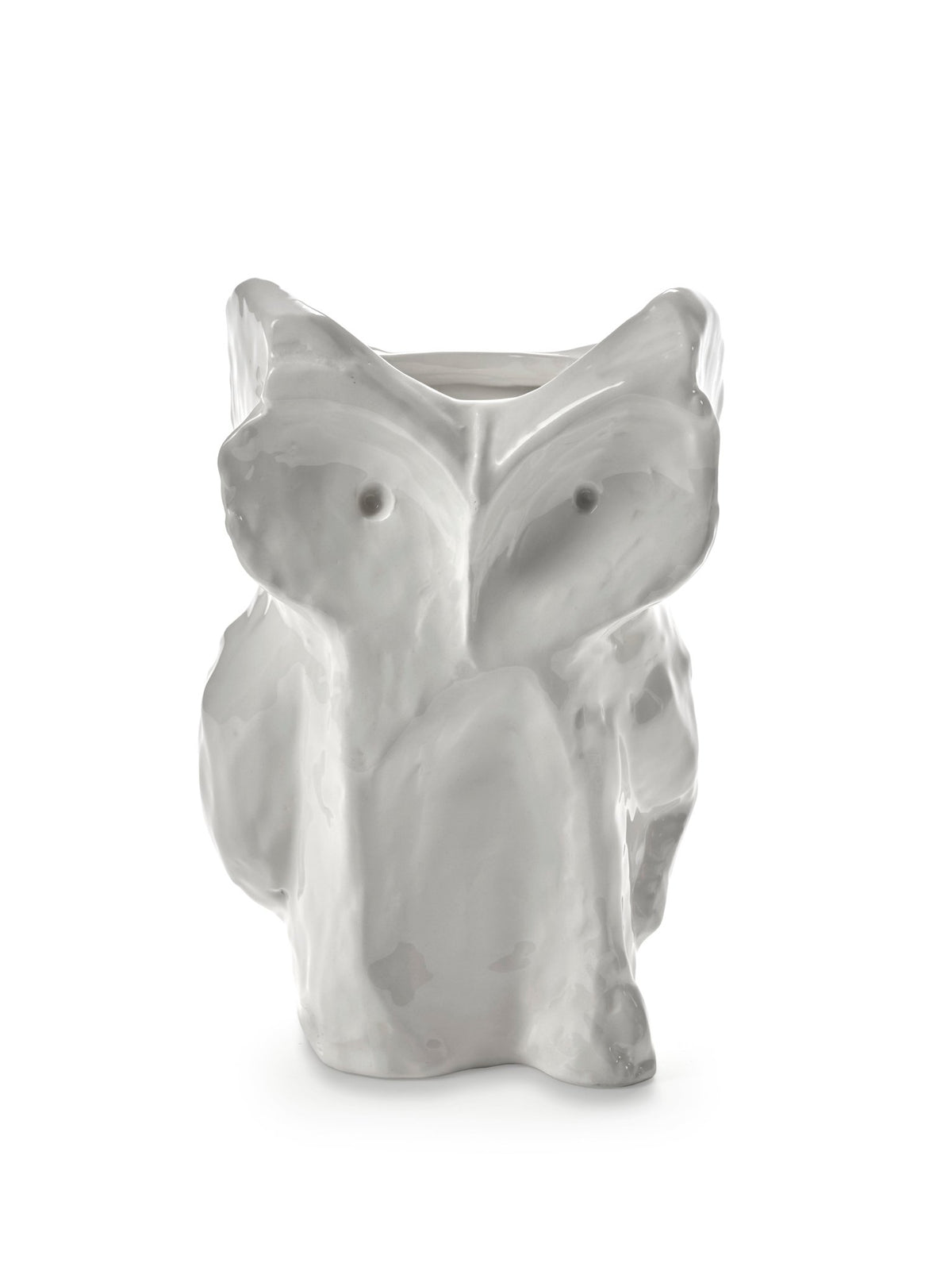 Vase hibou en grès blanc 23cm Après Minuit - Serax - The Cool Republic