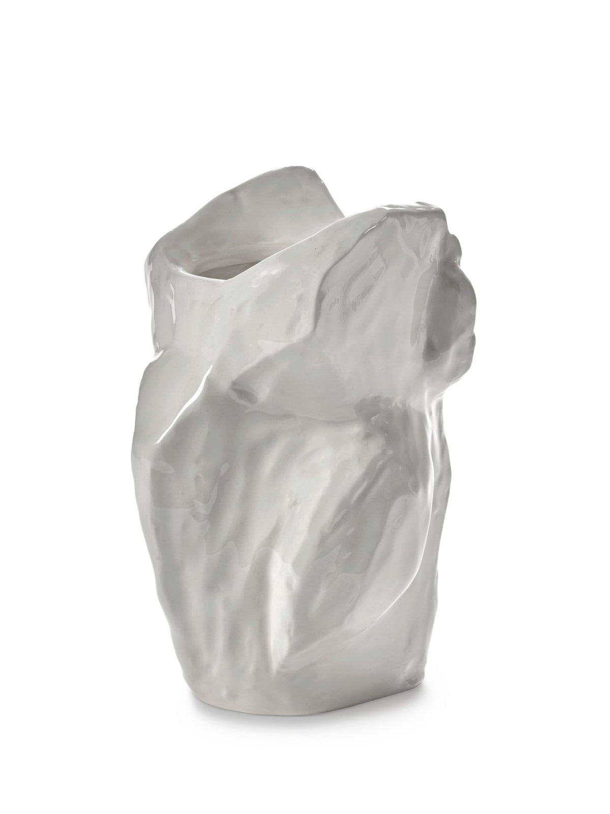 Vase hibou en grès blanc 23cm Après Minuit - Serax - The Cool Republic