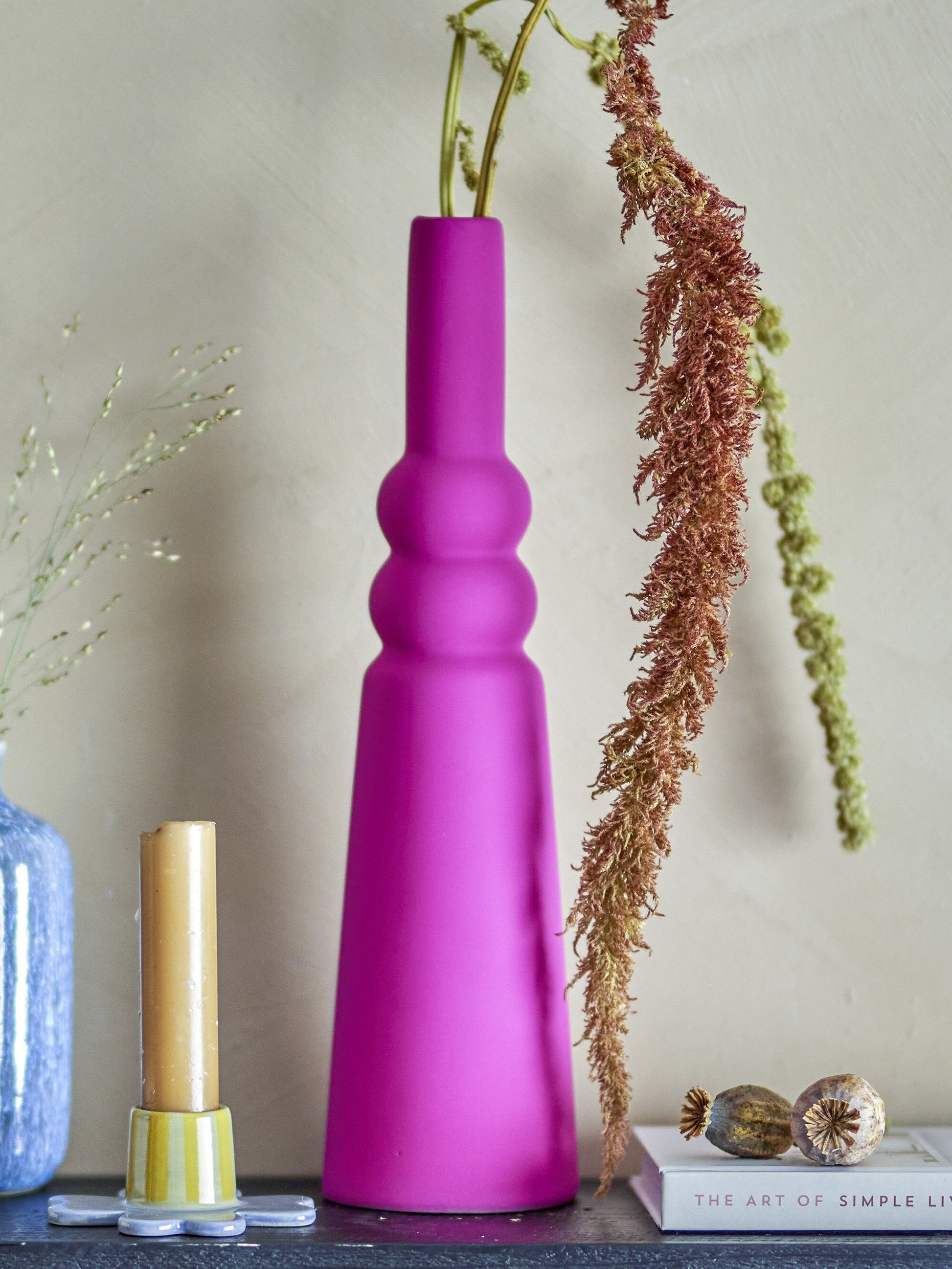 Vase Isolde en grès rose - Bloomingville
