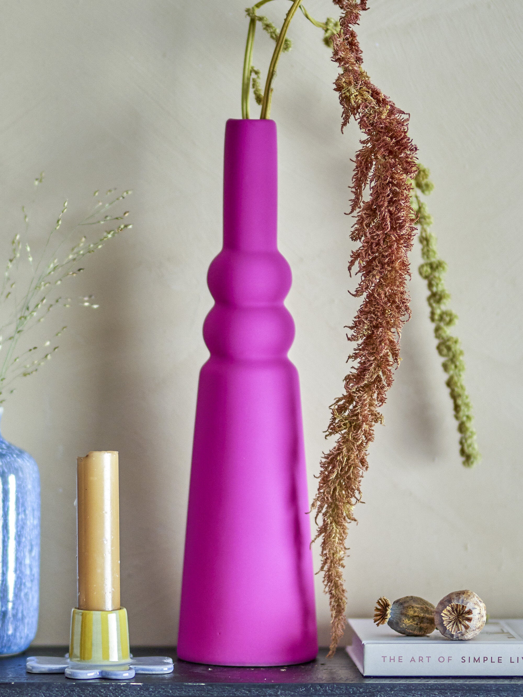 Vase Isolde en grès rose - Bloomingville
