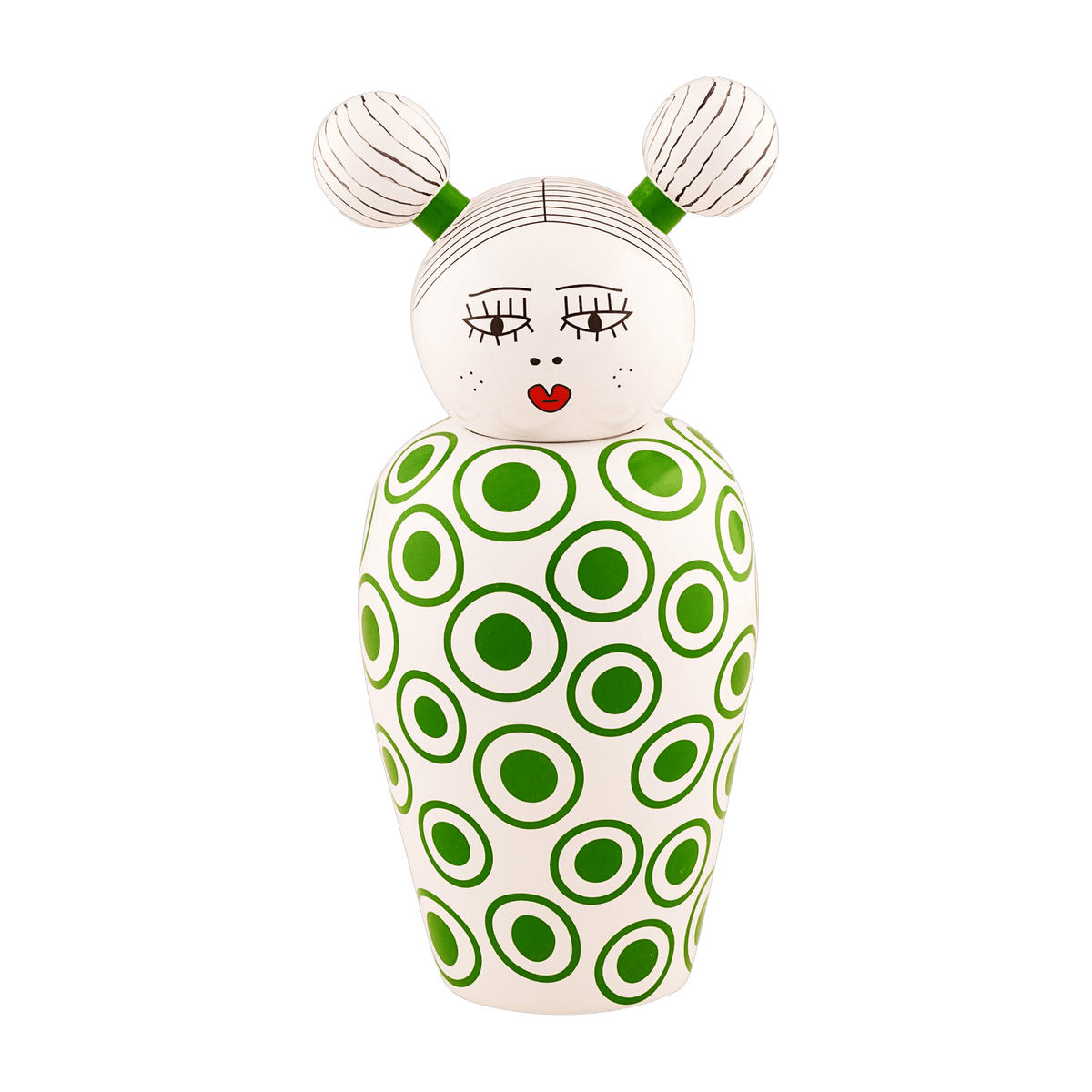 Vase poupée avec couvercle vert 17 x 25 cm Canopie Izumi - Seletti - The Cool Republic