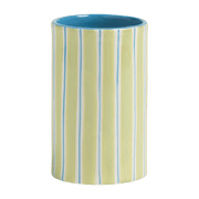 Vase rayé en porcelaine vert et bleu 12 cm Ray - &Klevering - The Cool Republic
