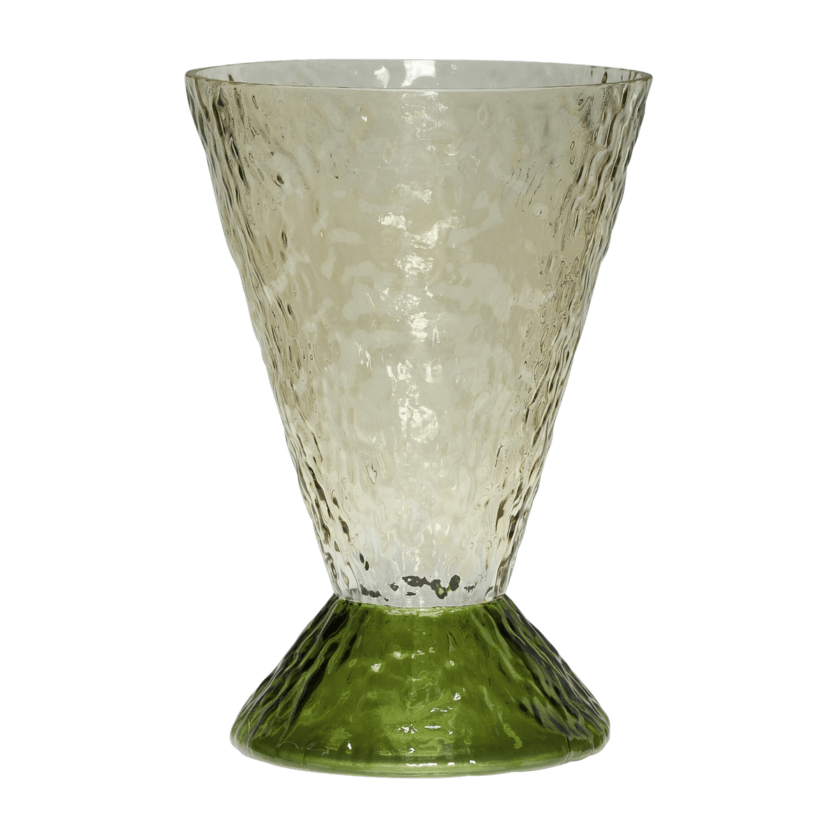 Vase rond en verre vert 20x29 cm Abyss - Hübsch - The Cool Republic