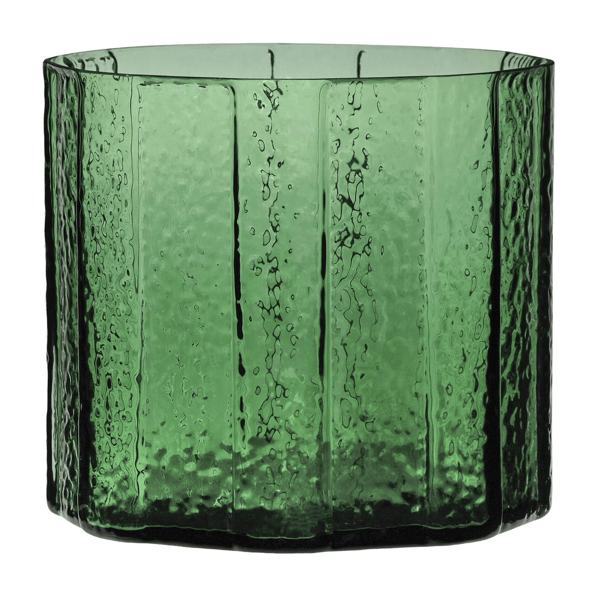 Vase rond en verre vert 23x20 cm Emerald - Hübsch - The Cool Republic