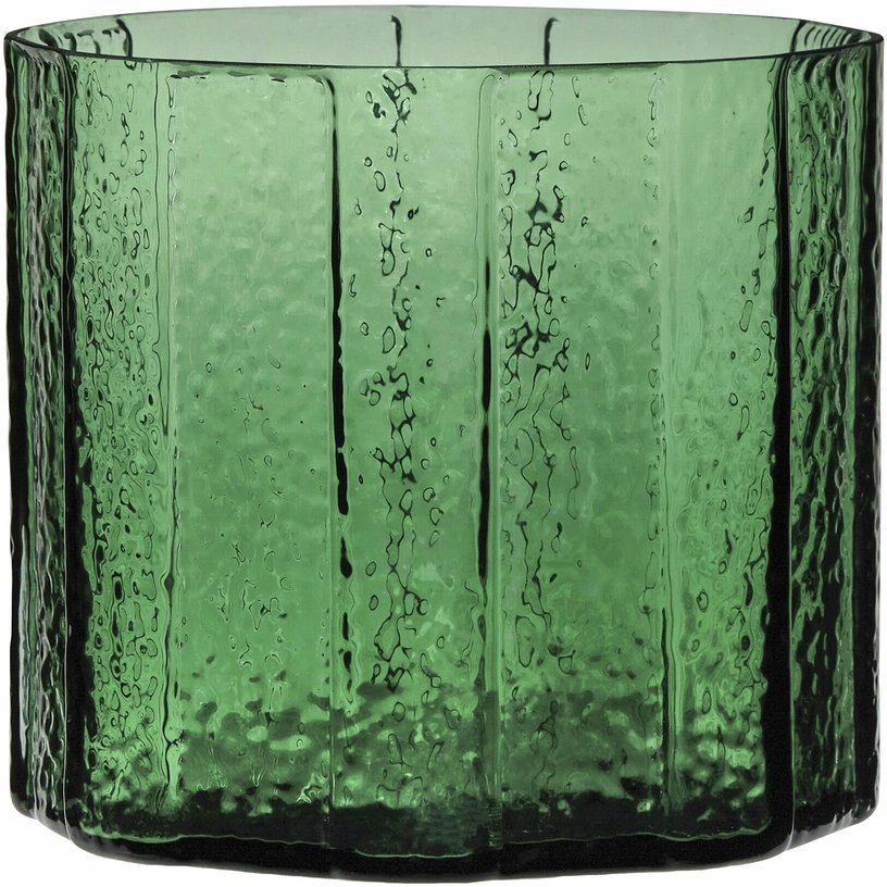 Vase rond en verre vert 23x20 cm Emerald - Hübsch - The Cool Republic