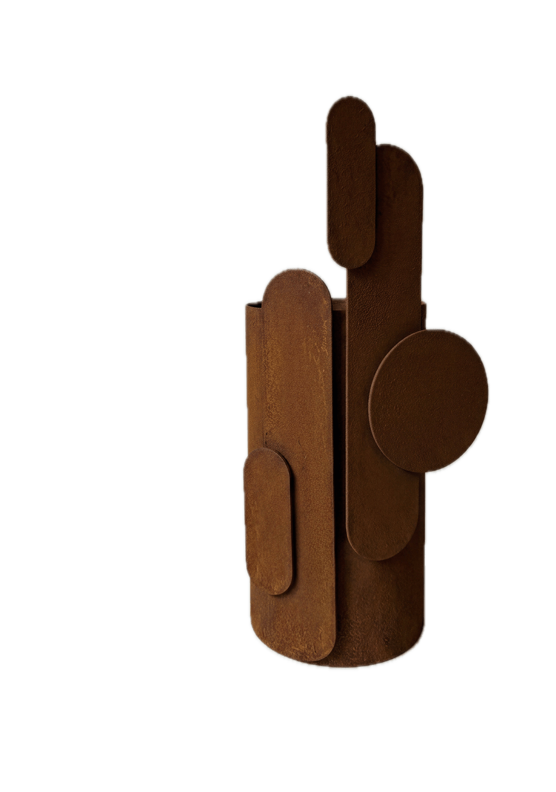 Vase sculptural en métal et verre corten 20cm Toty - Mlle Jo - The Cool Republic