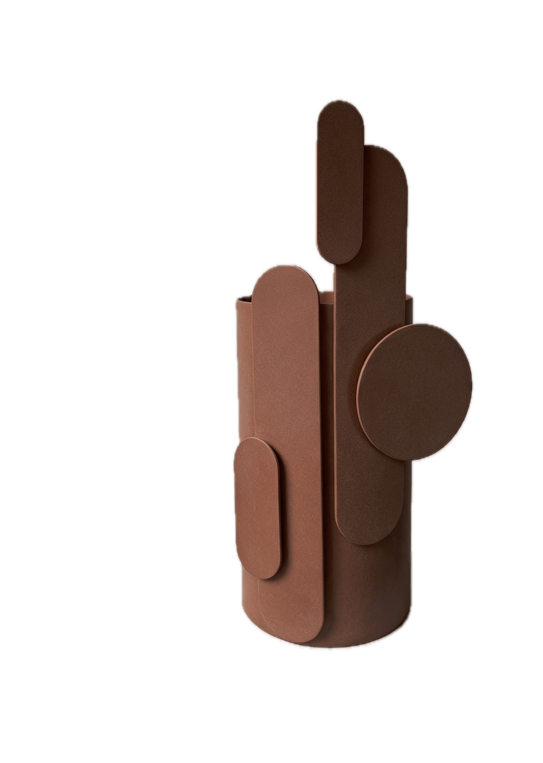 Vase sculptural en métal et verre effet corten 20cm Toty - Mlle Jo - The Cool Republic