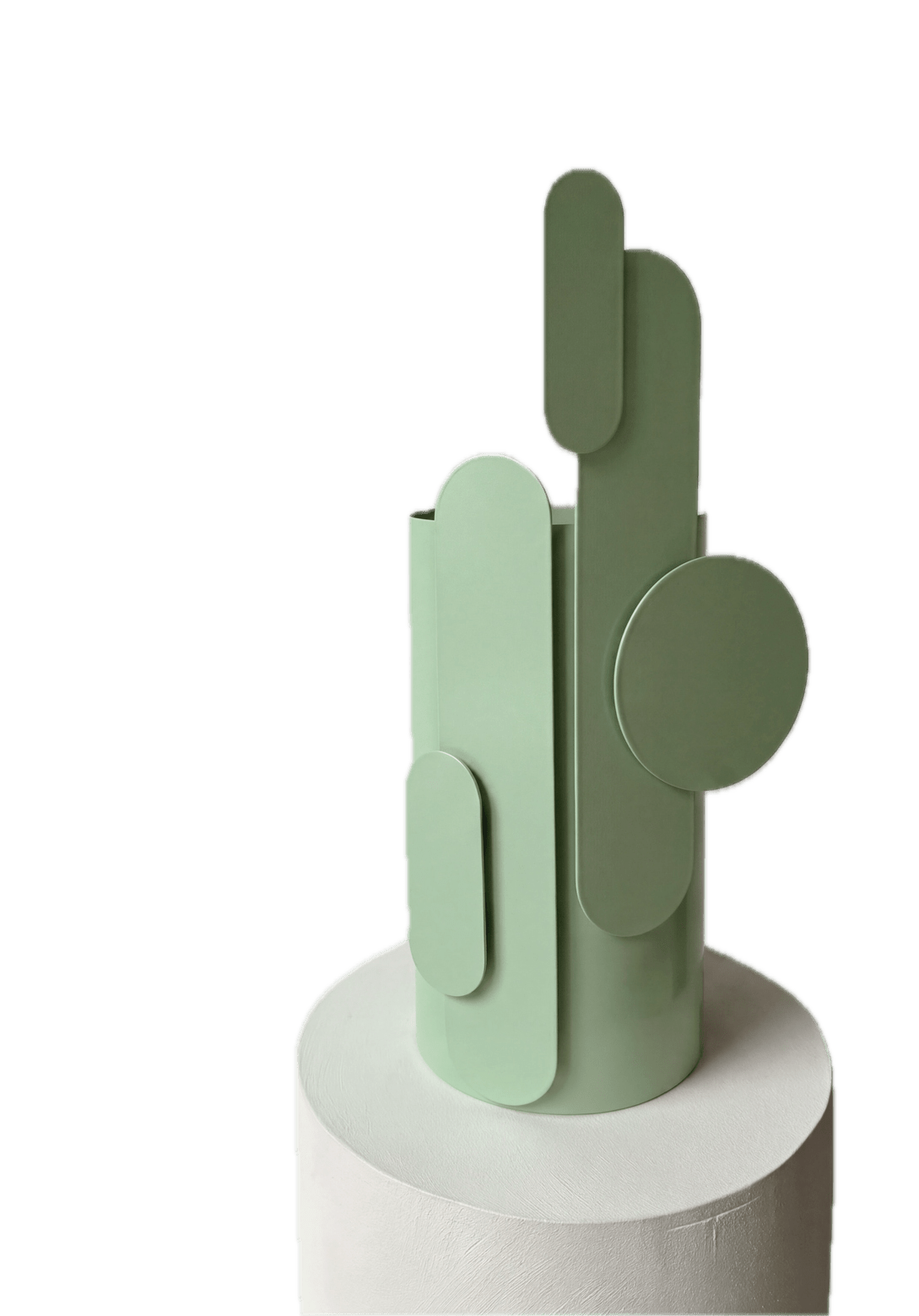 Vase sculptural en métal et verre vert céladon 20cm Toty - Mlle Jo - The Cool Republic