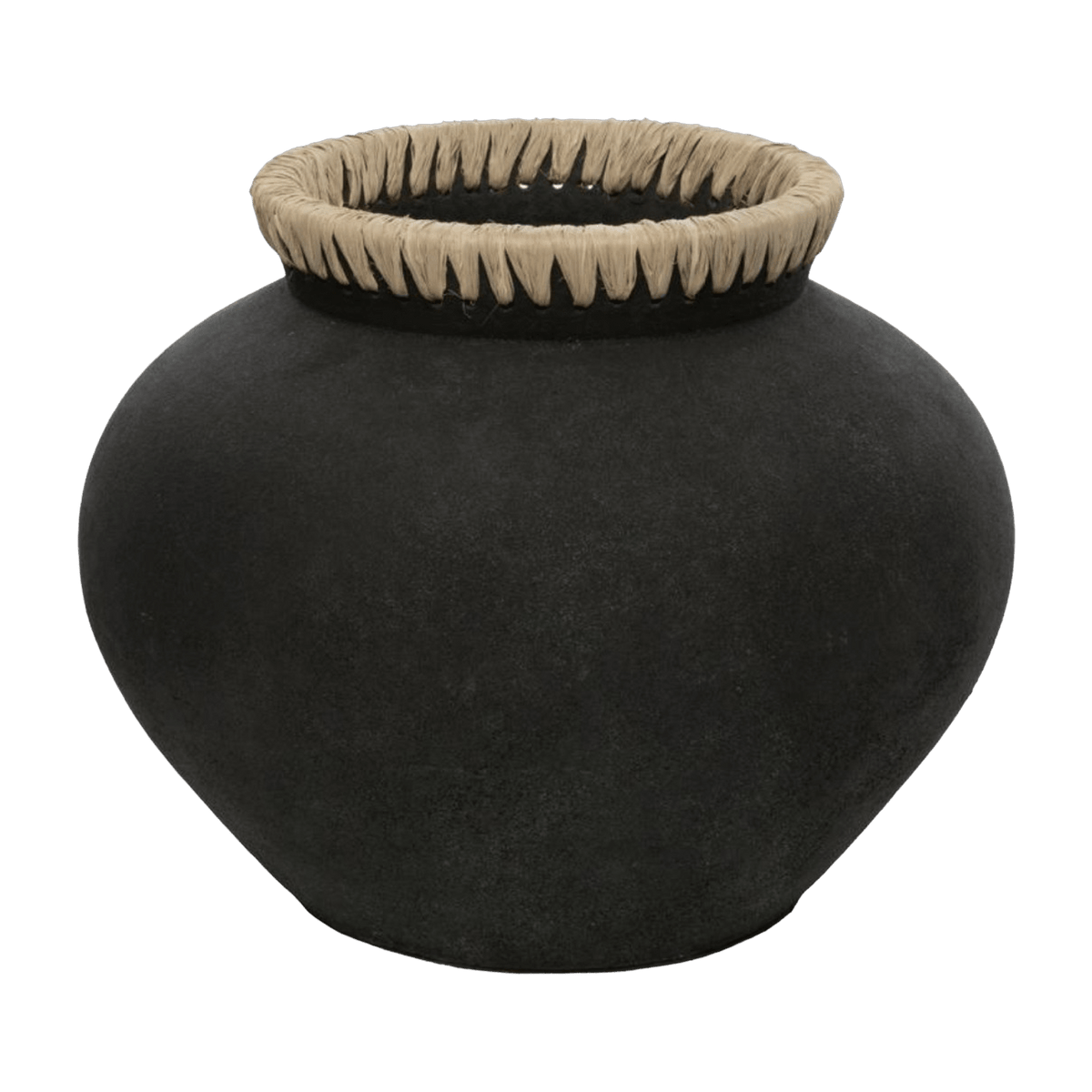 Vase stylé M noir naturel - Bazar Bizar - The Cool Republic