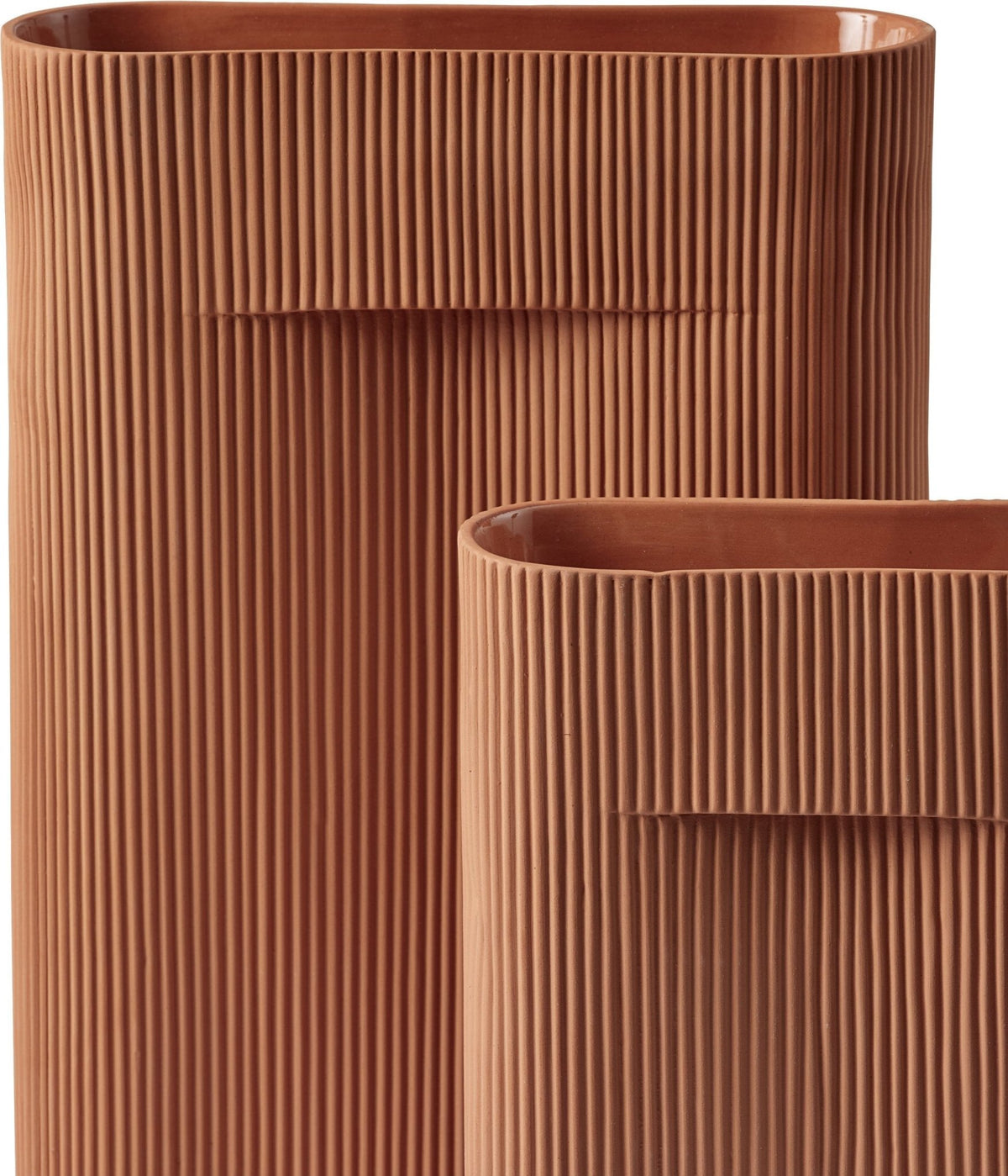Vase terracotta 48,5 cm Ridge - Muuto - The Cool Republic