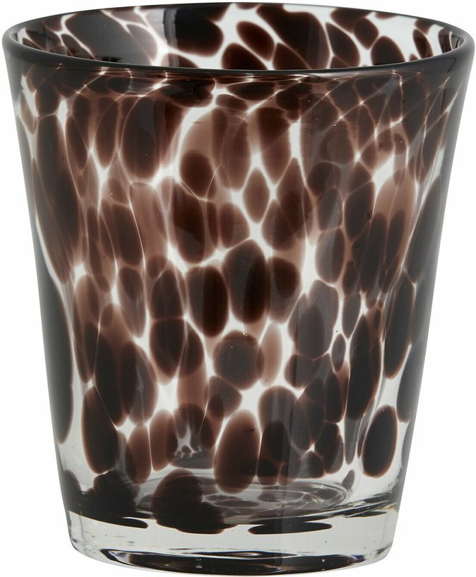 Verre à boire transparent et marron Tepin - Nordal - The Cool Republic