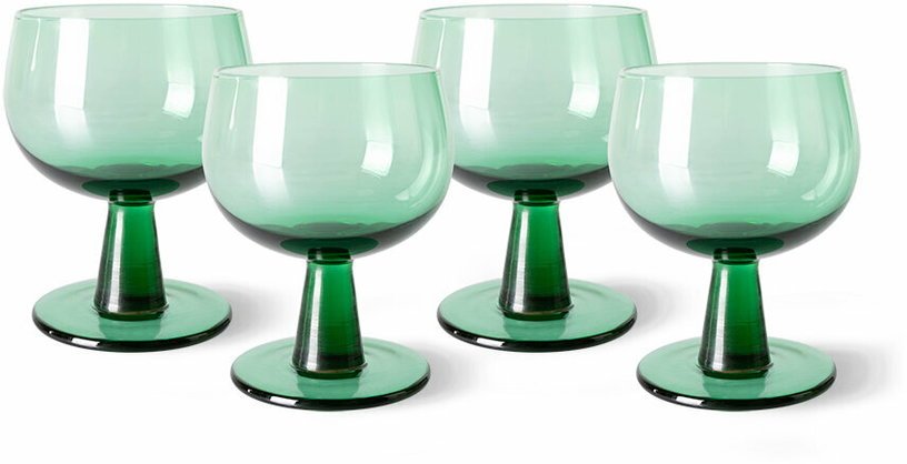Verre à vin Low Fern Green (lot de 4) - HKliving - The Cool Republic
