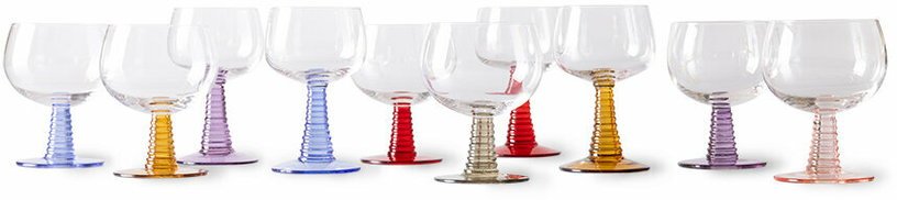 Verre à vin Swirl High blue - HKliving - The Cool Republic