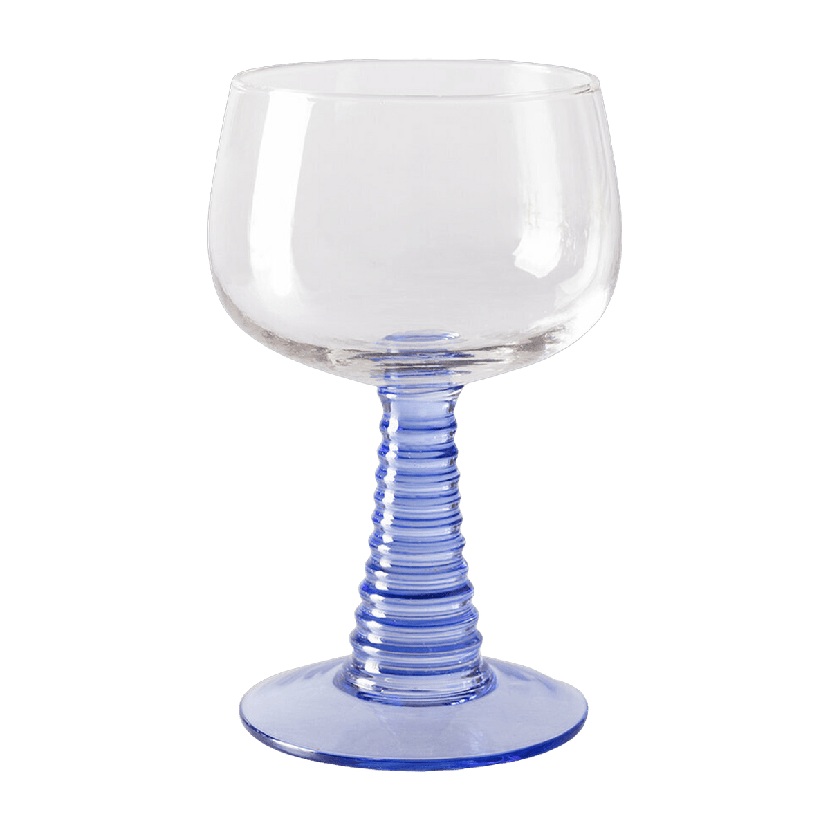 Swirl Wine Glass High Blue - HKliving - The Cool Republic