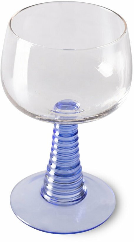 Verre à vin Swirl High blue - HKliving - The Cool Republic
