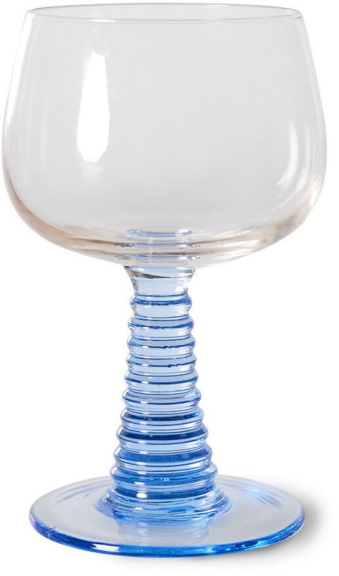 Verre à vin Swirl High blue - HKliving - The Cool Republic