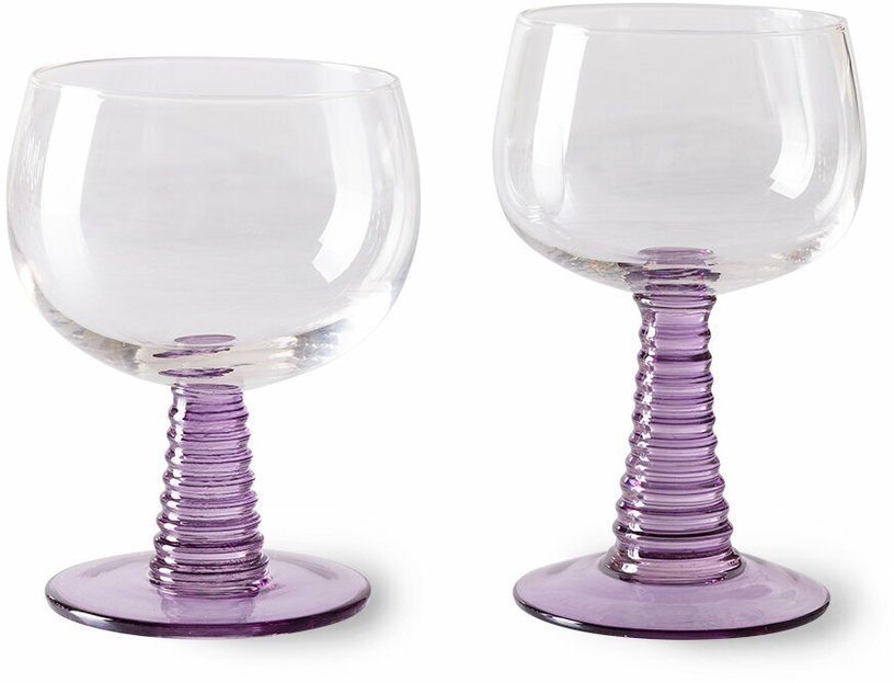 Verre à vin Swirl High Purple - HKliving - The Cool Republic