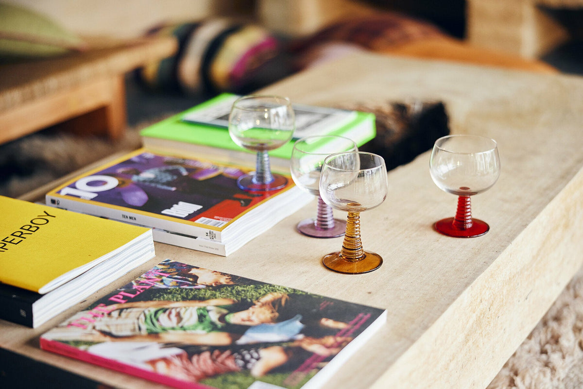 Swirl Wine Glass High Purple - HKliving - The Cool Republic