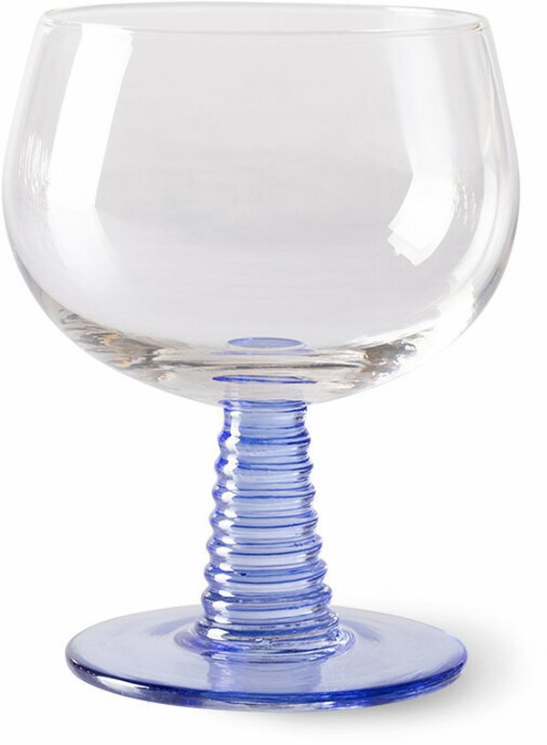 Verre à vin Swirl Low Blue HKliving - The Cool Republic