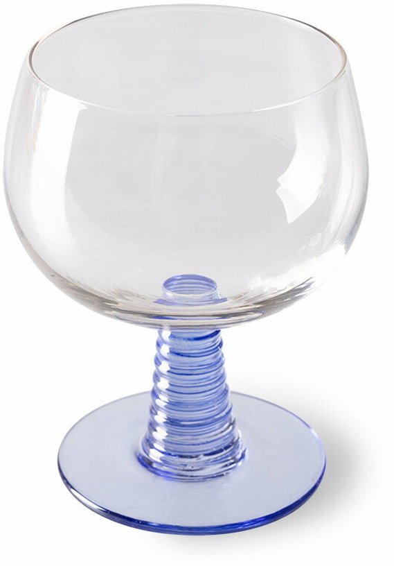 Verre à vin Swirl Low Blue HKliving - The Cool Republic