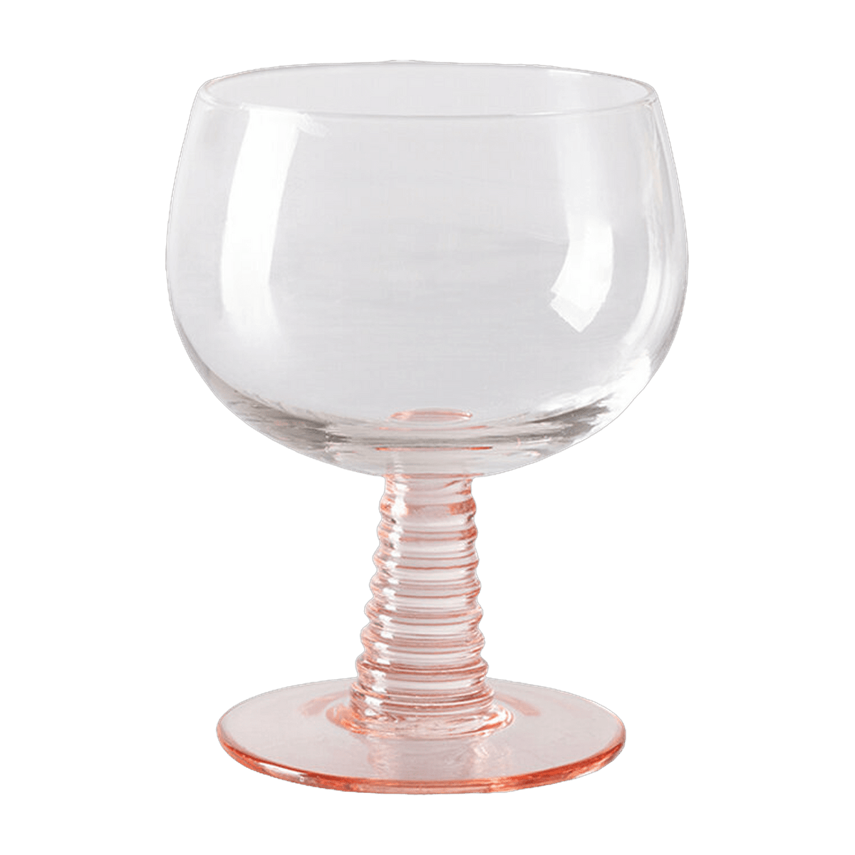 Swirl Wine Glass Low Nude - HKliving - The Cool Republic