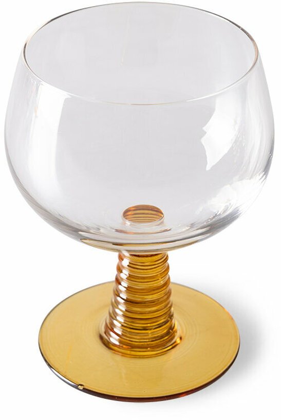 Verre à vin Swirl Low Ochre - HKLIVING - The Cool Republic