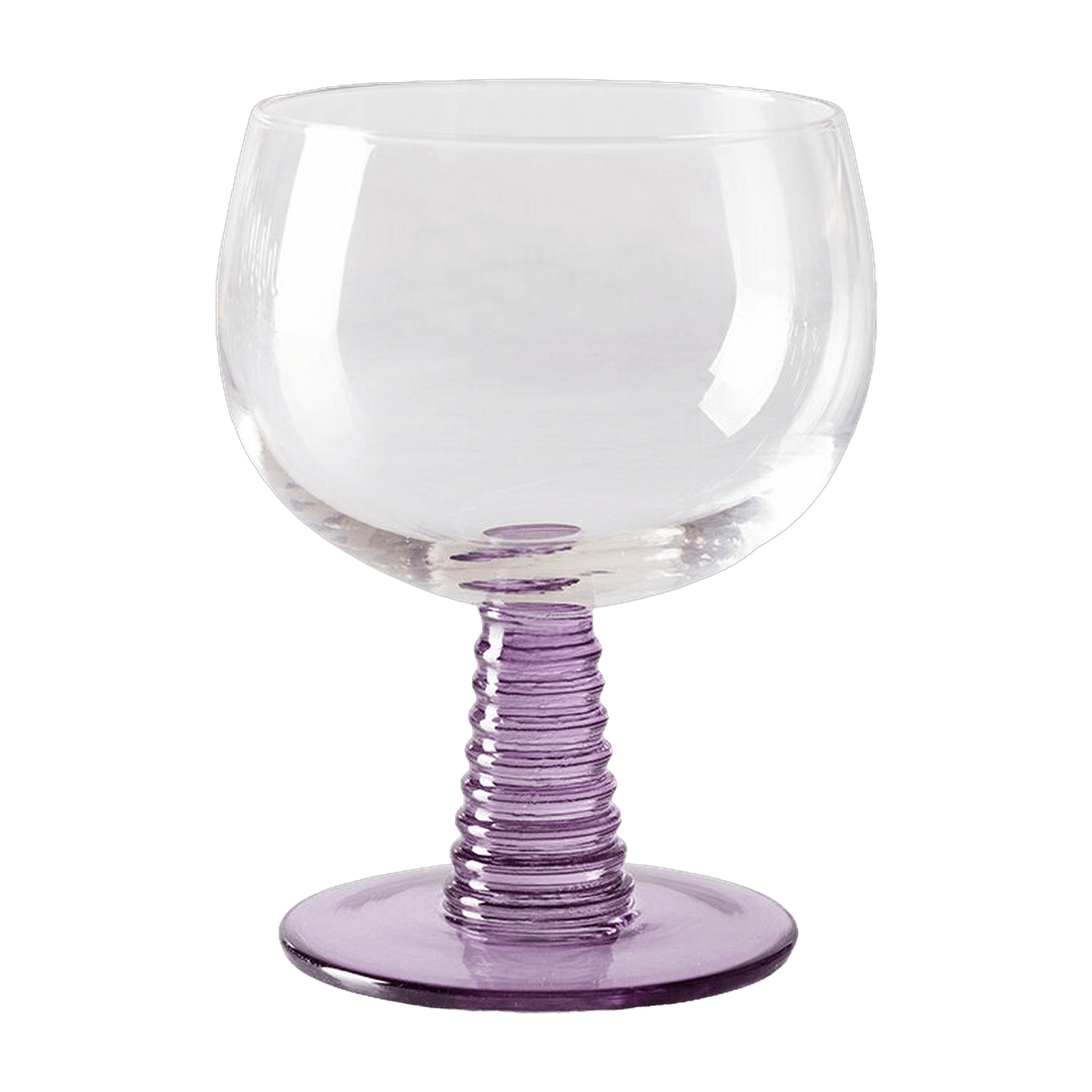 Swirl Wine Glass Low Purple - HKLIVING - The Cool Republic