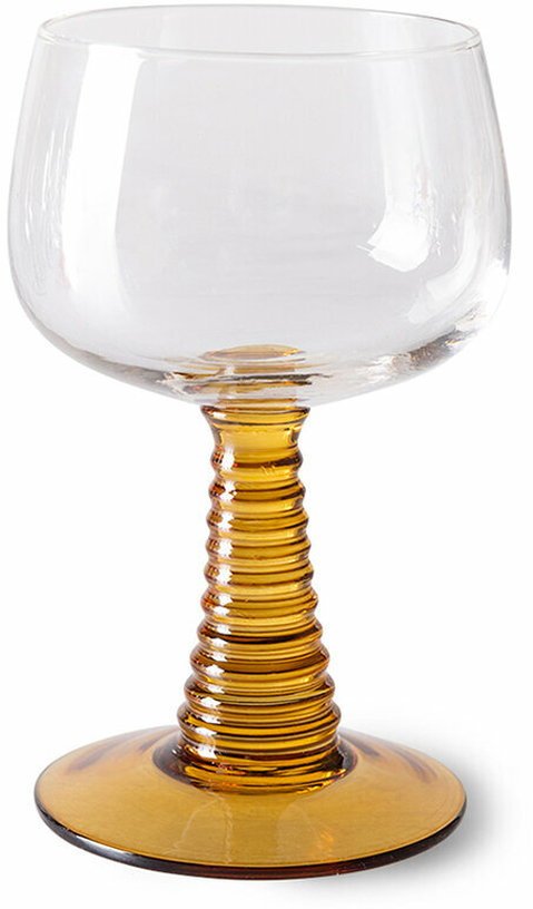 Verre à vin "tourbillon" High Ochre - HKLIVING - The Cool Republic
