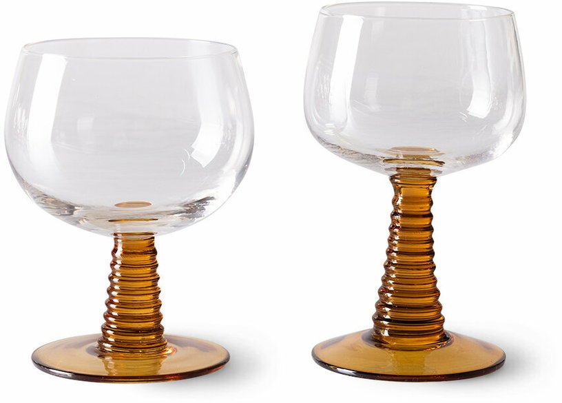Verre à vin "tourbillon" High Ochre - HKLIVING - The Cool Republic