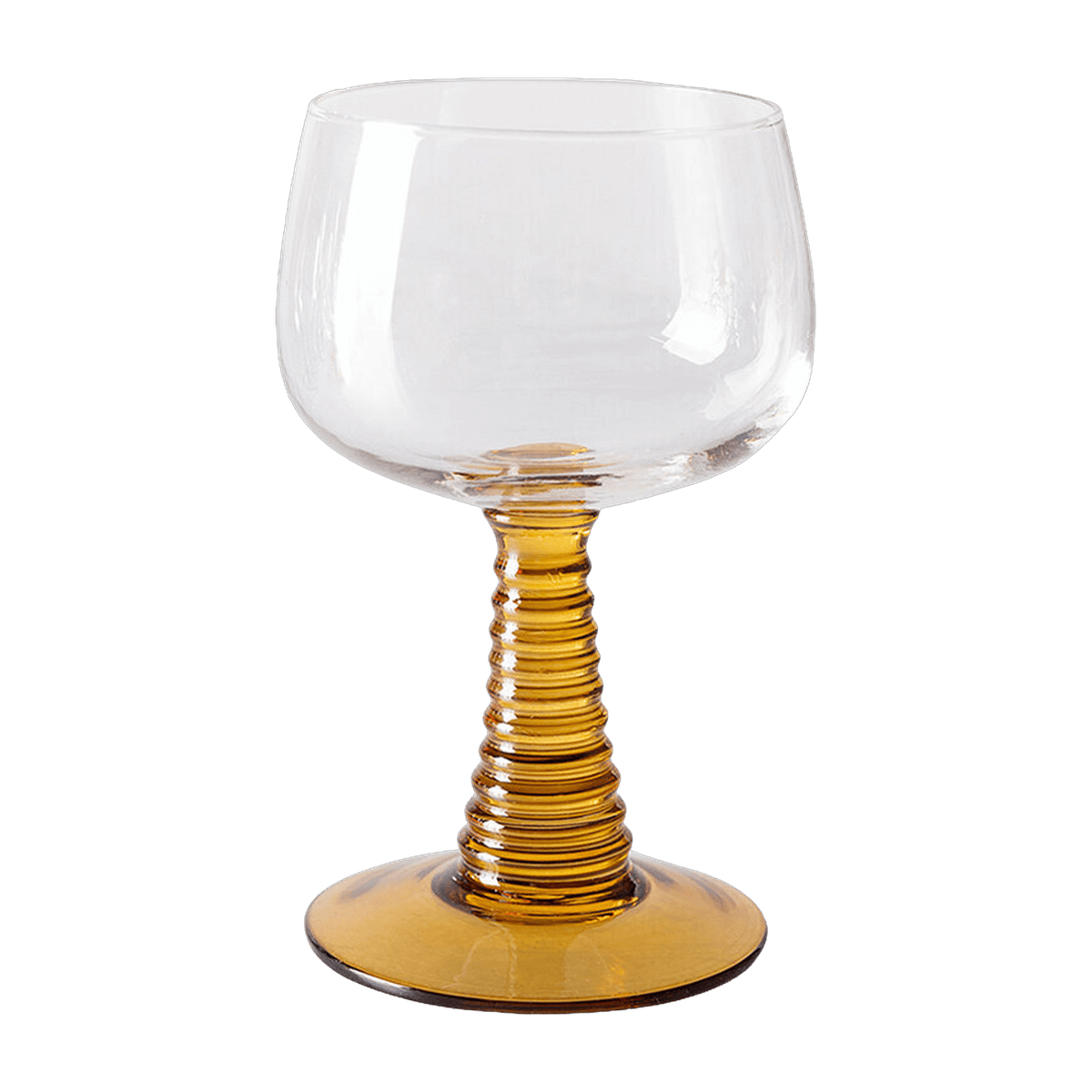 Swirl Wine Glass High Ochre - HKLIVING - The Cool Republic