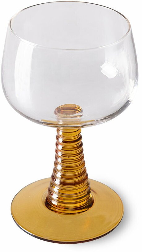 Verre à vin "tourbillon" High Ochre - HKLIVING - The Cool Republic