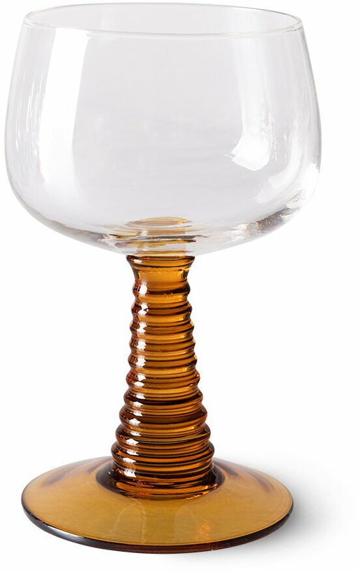 Verre à vin "tourbillon" High Ochre - HKLIVING - The Cool Republic