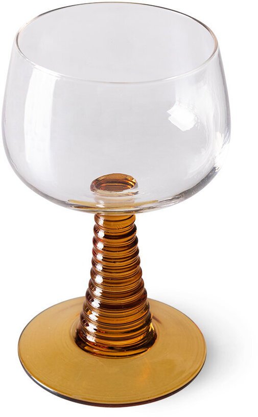 Verre à vin "tourbillon" High Ochre - HKLIVING - The Cool Republic