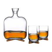 Verre à whisky avec base en laiton Camp - Nude Glass - The Cool Republic