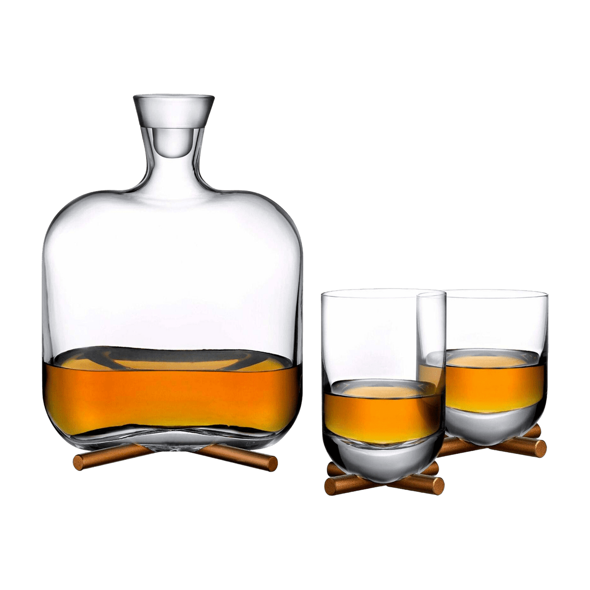Verre à whisky avec base en laiton Camp - Nude Glass - The Cool Republic