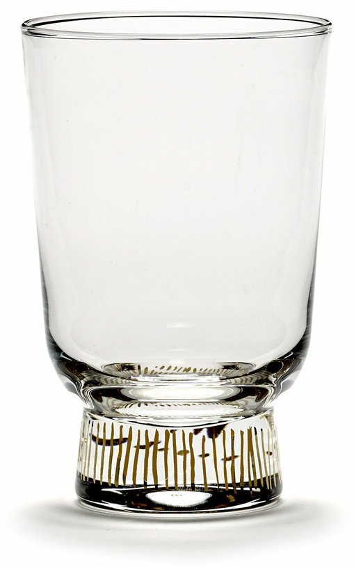 Verre en verre à rayures dorées Feast - Serax - The Cool Republic