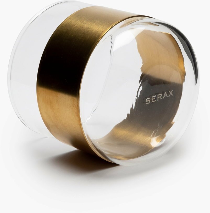 Verre rond en cuivre et verre 7x6 cm - Serax - The Cool Republic