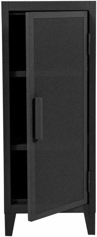 Vestiaire en acier perforé B1 bas Graphite mat fine texture - Tolix - The Cool Republic