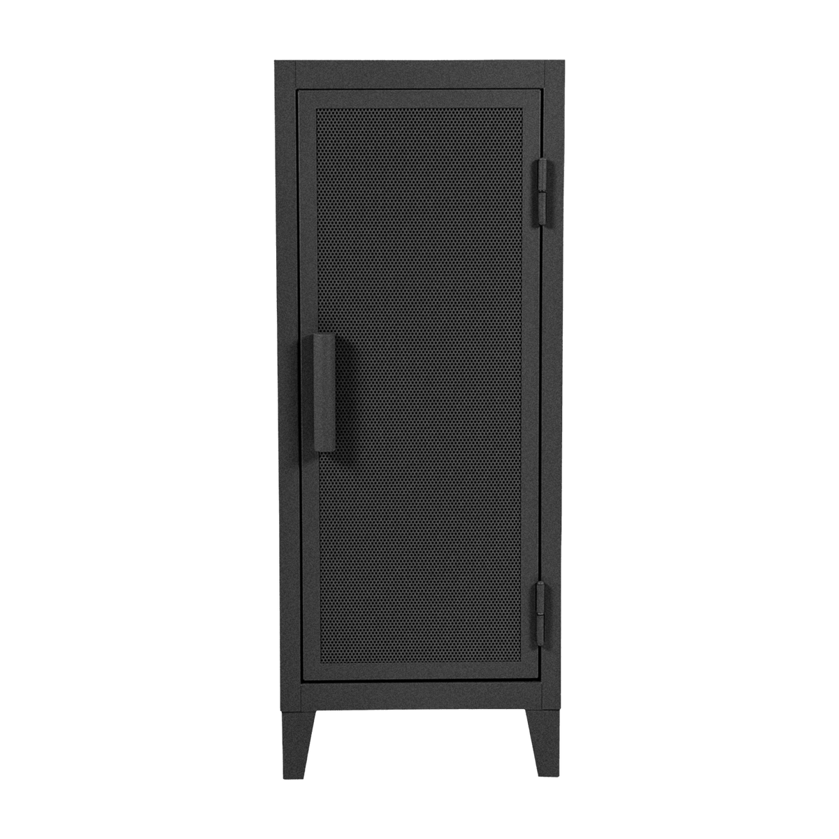 Vestiaire en acier perforé B1 bas Graphite mat fine texture - Tolix - The Cool Republic