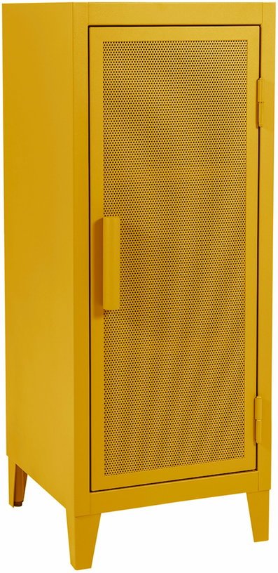 Vestiaire en acier perforé B1 bas Jaune moutarde mat - Tolix - The Cool Republic