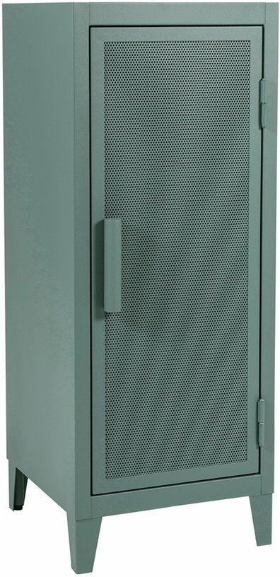 Vestiaire en acier perforé B1 bas Vert lichen mat fine texture - Tolix - The Cool Republic